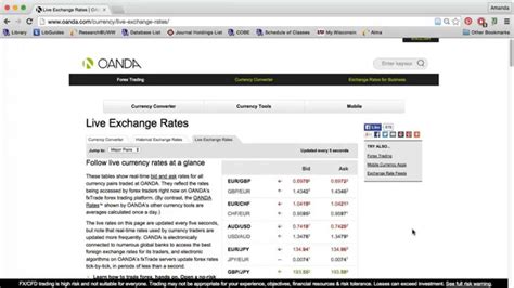 exchange rate oanda